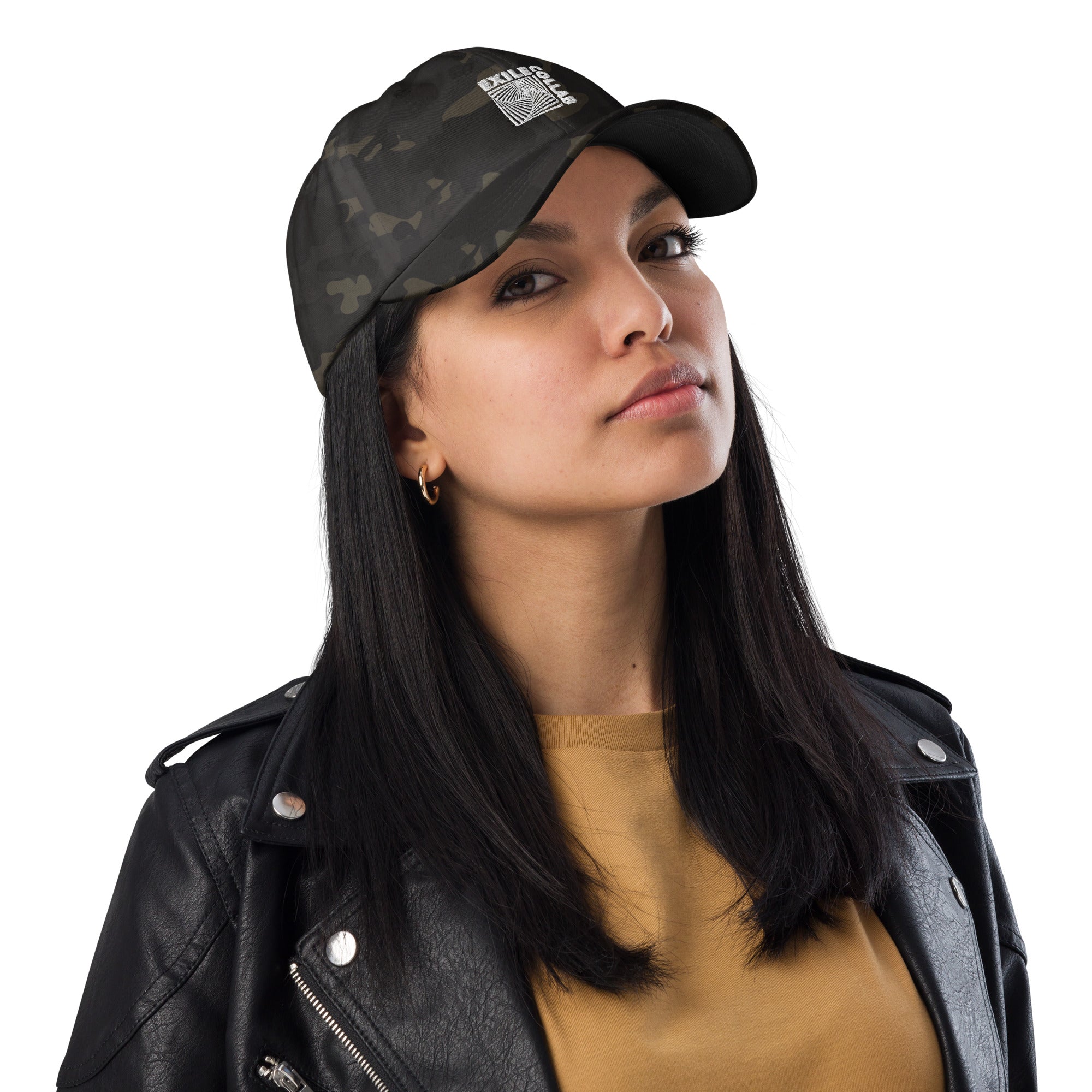 Exile Collab Cap in Camo Black